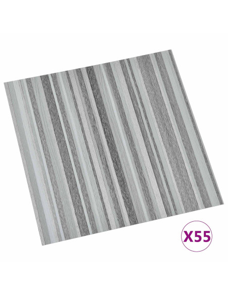 Tavole per Pavimenti 55 pcs Grigio chiaro 5,11 m² PVC