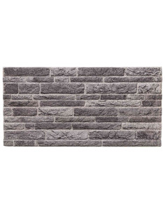 Pannelli da parete 10 pcs Antracite 100 x 50 cm Schiuma EPS 2