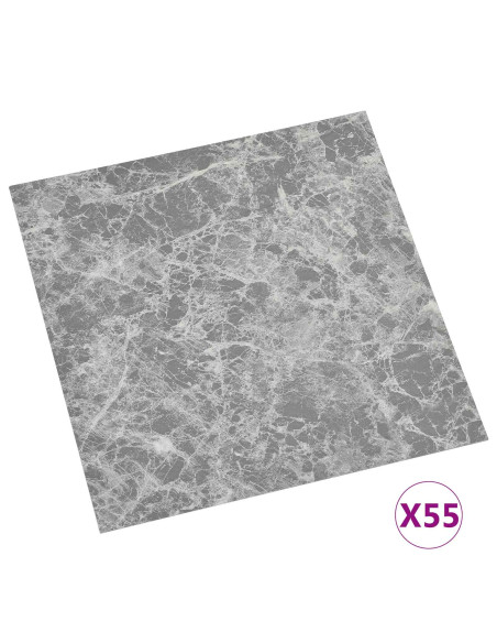Tavole per Pavimenti 55 pcs Grigio Cemento 5,11 m² PVC