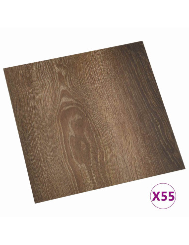 Tavole per Pavimenti 55 pcs Marrone 5,11 m² PVC
