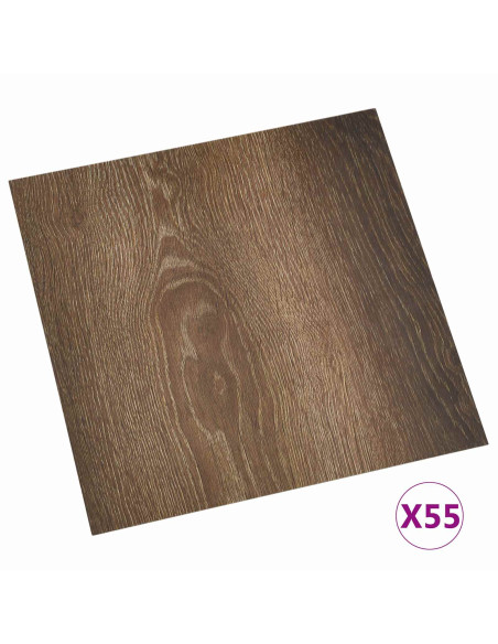 Tavole per Pavimenti 55 pcs Marrone 5,11 m² PVC