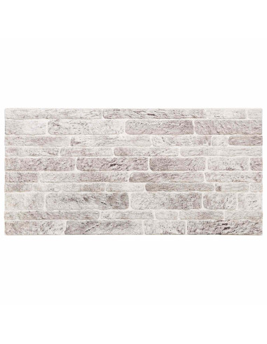 Pannelli da parete 10 pcs Grigio chiaro e bianco 100 x 50 cm