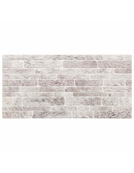 Pannelli da parete 10 pcs Grigio chiaro e bianco 100 x 50 cm