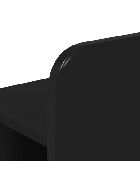 Telaio del letto con storage con testiera Nero 100 x 200 cm