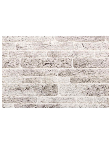 Pannelli da parete 10 pcs Grigio chiaro e bianco 100 x 50 cm
