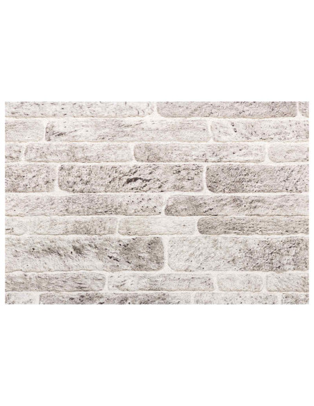 Pannelli da parete 10 pcs Grigio chiaro e bianco 100 x 50 cm
