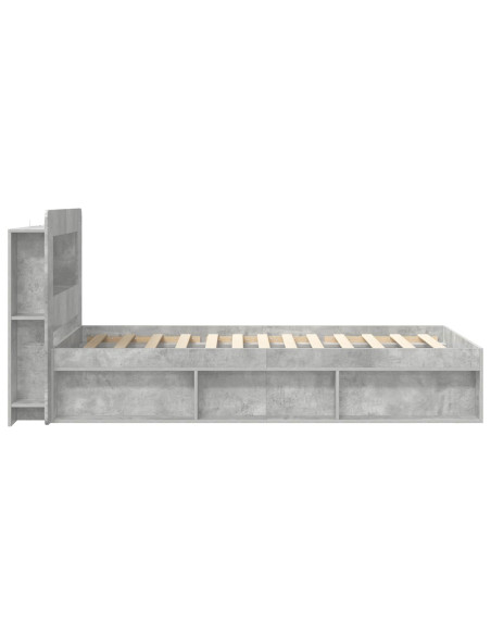 Telaio del letto con storage Grigio Cemento 100 x 200 cm