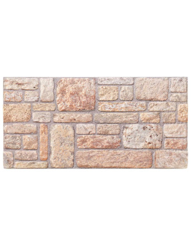Pannelli da parete 10 pcs Marrone chiaro e bianco 100 x 50 cm
