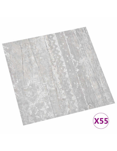 Tavole per Pavimenti 55 pcs Grigio 5,11 m² PVC