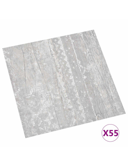 Tavole per Pavimenti 55 pcs Grigio 5,11 m² PVC
