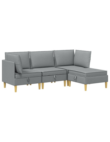 Set di divani modulari con spazio di archiviazione 4 pcs