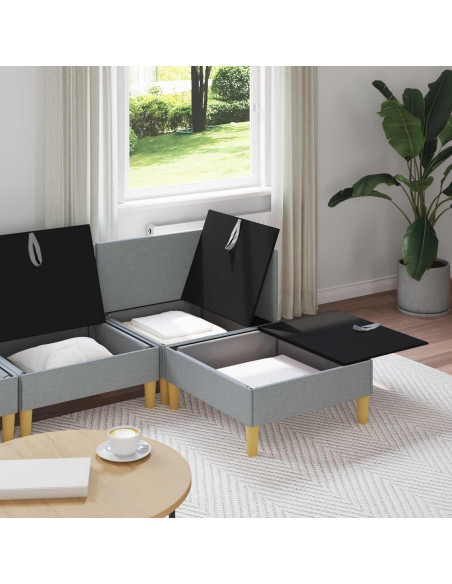 Set di divani modulari con spazio di archiviazione 4 pcs
