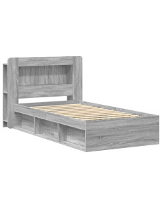 Telaio del letto con storage Sonoma grigio 100 x 200 cm 2