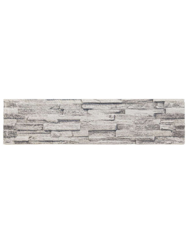Pannelli da parete 10 pcs Grigio chiaro 100 x 25 cm Schiuma EPS