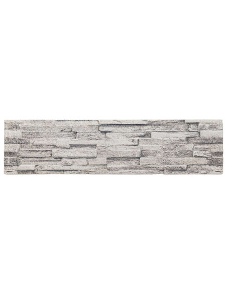 Pannelli da parete 10 pcs Grigio chiaro 100 x 25 cm Schiuma EPS