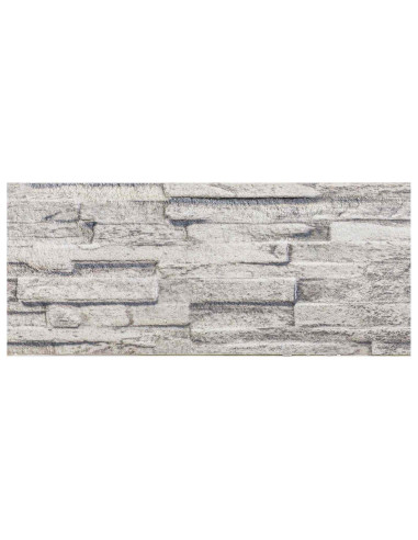 Pannelli da parete 10 pcs Grigio chiaro 100 x 25 cm Schiuma EPS