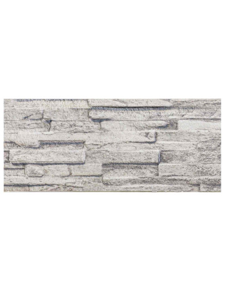 Pannelli da parete 10 pcs Grigio chiaro 100 x 25 cm Schiuma EPS
