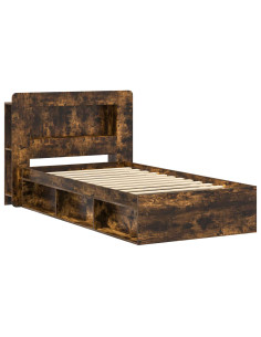 Telaio del letto con storage Rovere Fumo 100 x 200 cm 2
