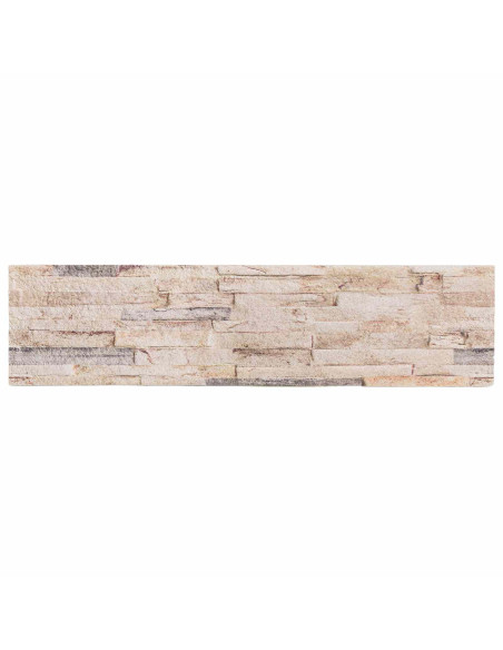 Pannelli da parete 10 pcs Bianco e rosso 100 x 25 cm