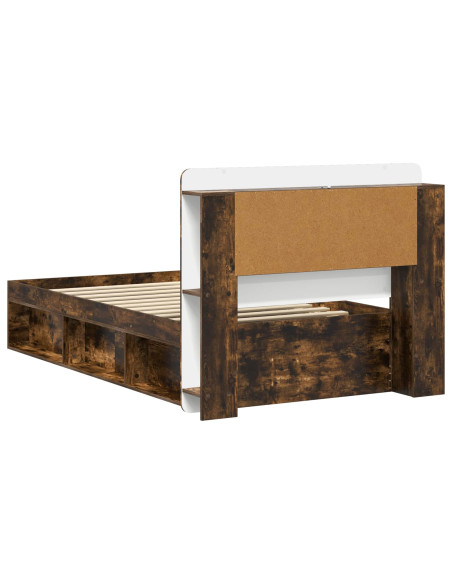 Telaio del letto con storage Rovere Fumo 100 x 200 cm