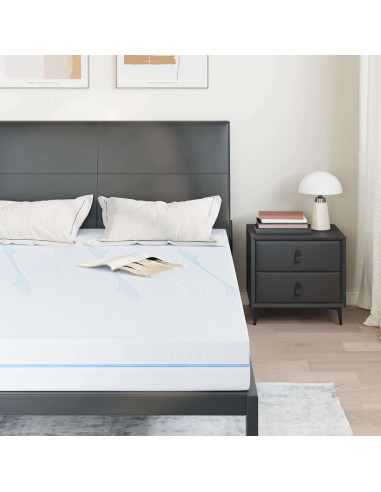 Materasso Bianco 140 x 190 cm Tessuto Jacquard