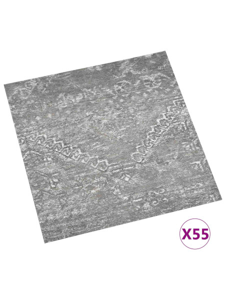 Tavole per Pavimenti 55 pcs Grigio Cemento 5,11 m² PVC