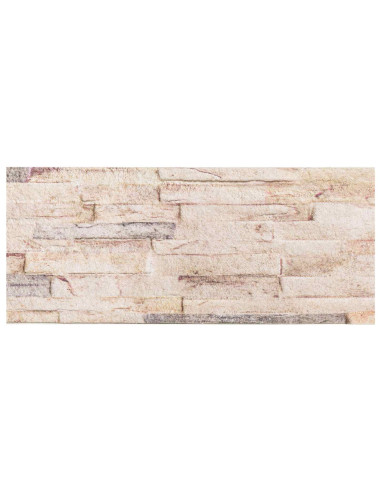 Pannelli da parete 10 pcs Bianco e rosso 100 x 25 cm