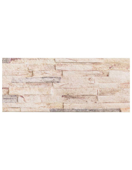 Pannelli da parete 10 pcs Bianco e rosso 100 x 25 cm
