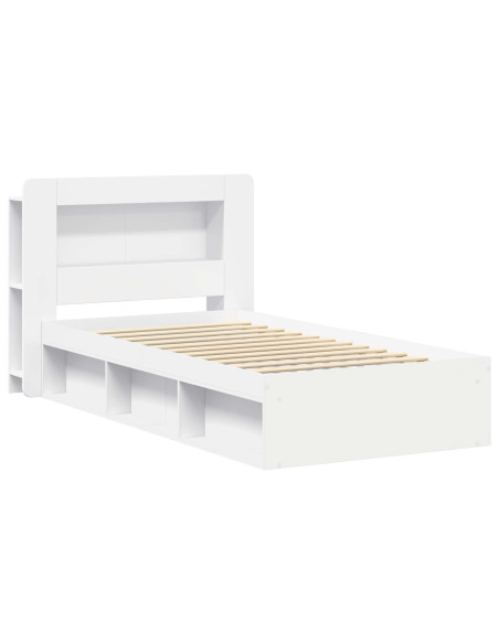 Telaio del letto con storage con testiera Bianco 100 x 200 cm