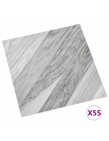 Tavole per Pavimenti 55 pcs Grigio 5,11 m² PVC