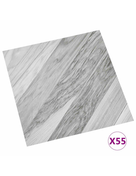Tavole per Pavimenti 55 pcs Grigio 5,11 m² PVC