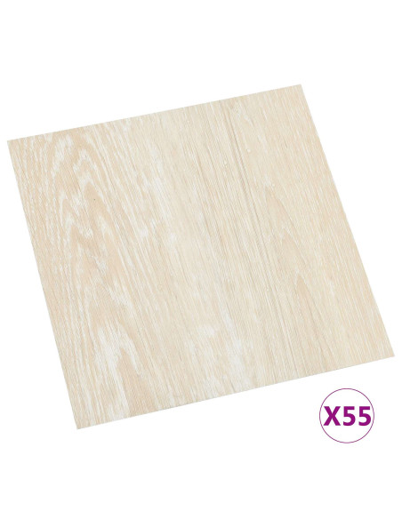 Tavole per Pavimenti 55 pcs Beige 5,11 m² PVC