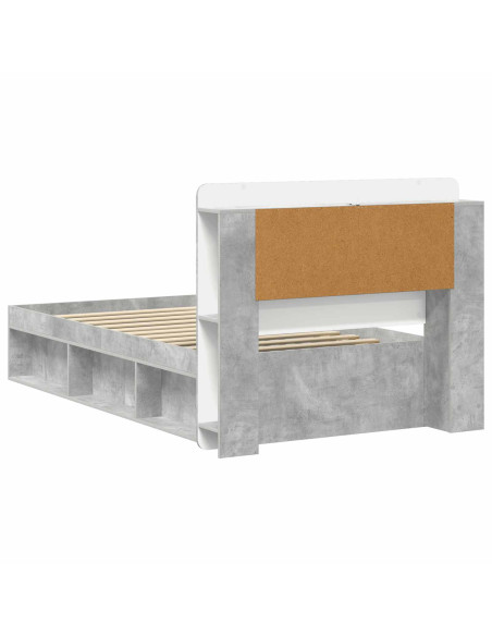 Telaio del letto con storage Grigio Cemento 90 x 200 cm