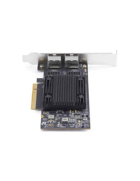 StarTech.com Scheda di rete PCIe Ethernet 10Gb a 2 porte, chipset Broadcom BCM57416, doppia RJ45 10GBase-T/Gigabit
