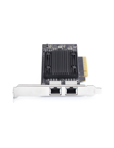 StarTech.com Scheda di rete PCIe Ethernet 10Gb a 2 porte, chipset Broadcom BCM57416, doppia RJ45 10GBase-T/Gigabit