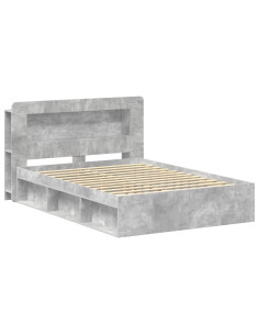 Telaio del letto con storage Grigio Cemento 140 x 190 cm 2