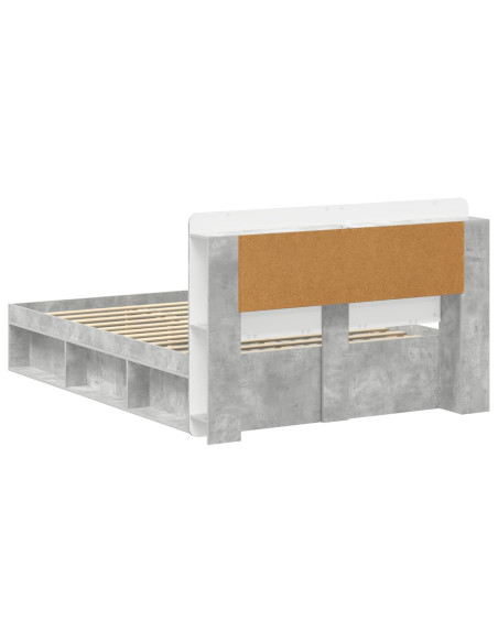 Telaio del letto con storage Grigio Cemento 140 x 190 cm
