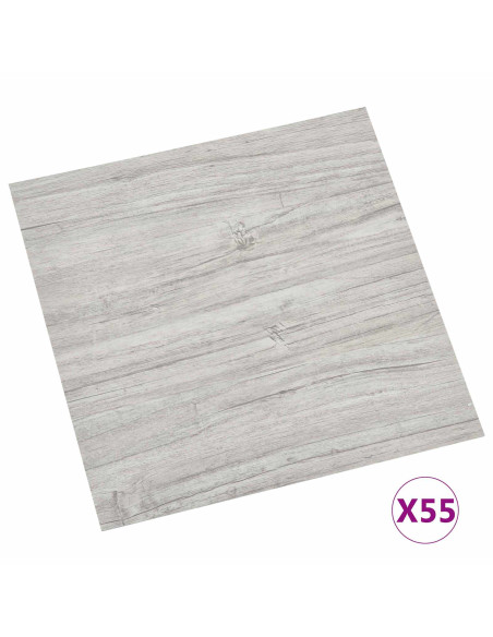 Tavole per Pavimenti 55 pcs Grigio chiaro 5,11 m² PVC