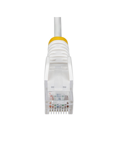 StarTech.com Cavo Ethernet CAT6 Bianco da 10m Patch UTP con Plug RJ45 Antigroviglio e Rilievi di Trazione, Cavo Lan Slim in Rame