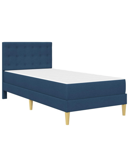 Struttura letto con materasso Blu 90 x 200 cm Tessuto