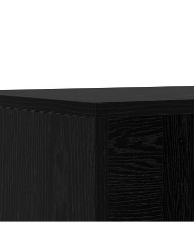 Panca per scarpe Rovere Nero 102 x 35 x 35 cm Legno multistrato
