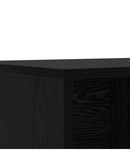 Panca per scarpe Rovere Nero 102 x 35 x 35 cm Legno multistrato