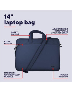 BOLOGNA LAPTOP BAG 14  BLUE 2