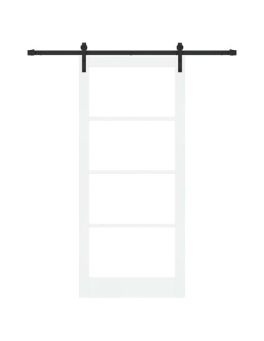 Porta scorrevole ORKDAL Bianco e Nero 93 x 211 cm