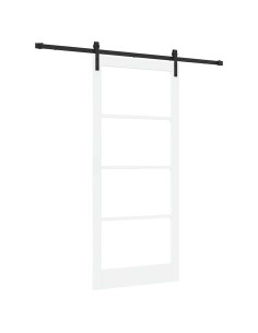 Porta scorrevole ORKDAL Bianco e Nero 93 x 211 cm 2