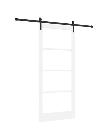 Porta scorrevole ORKDAL Bianco e Nero 93 x 211 cm