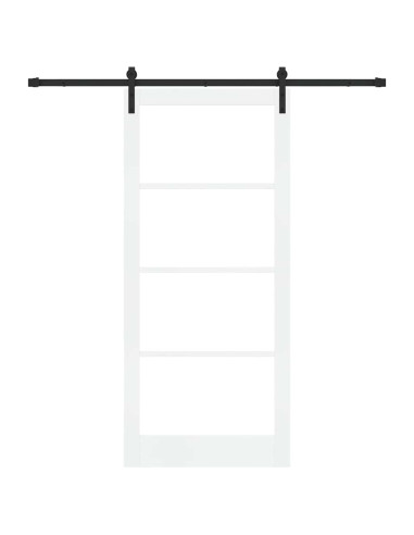 Porta scorrevole ORKDAL Bianco e Nero 93 x 211 cm