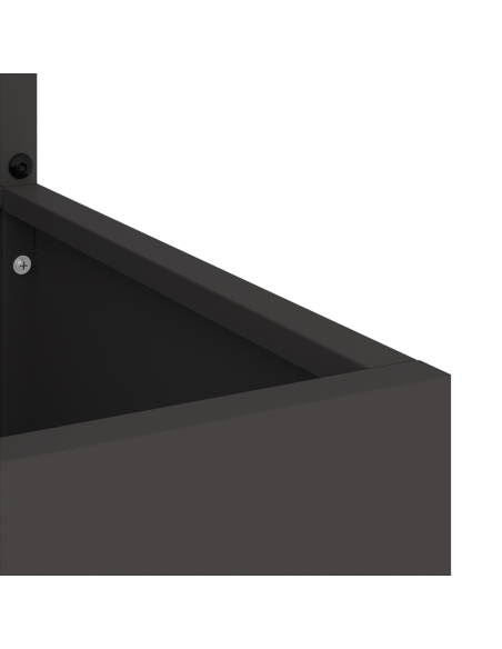 Schermo per privacy in giardino Floreale Nero 32 x 140 cm