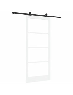 Porta scorrevole ORKDAL Bianco e Nero 93 x 211 cm 2