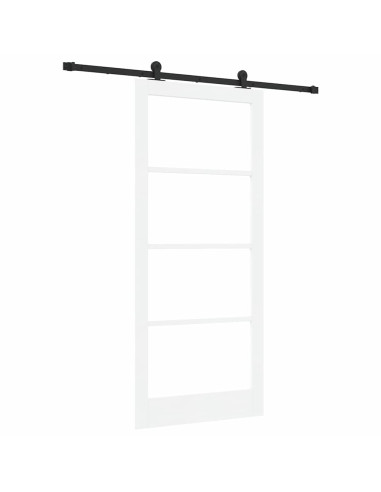 Porta scorrevole ORKDAL Bianco e Nero 93 x 211 cm